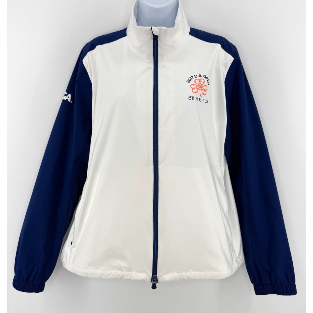 Polo Golf Ralph Lauren Golf Jacket Blue White Women's XL US Open 2017 Erin Hills